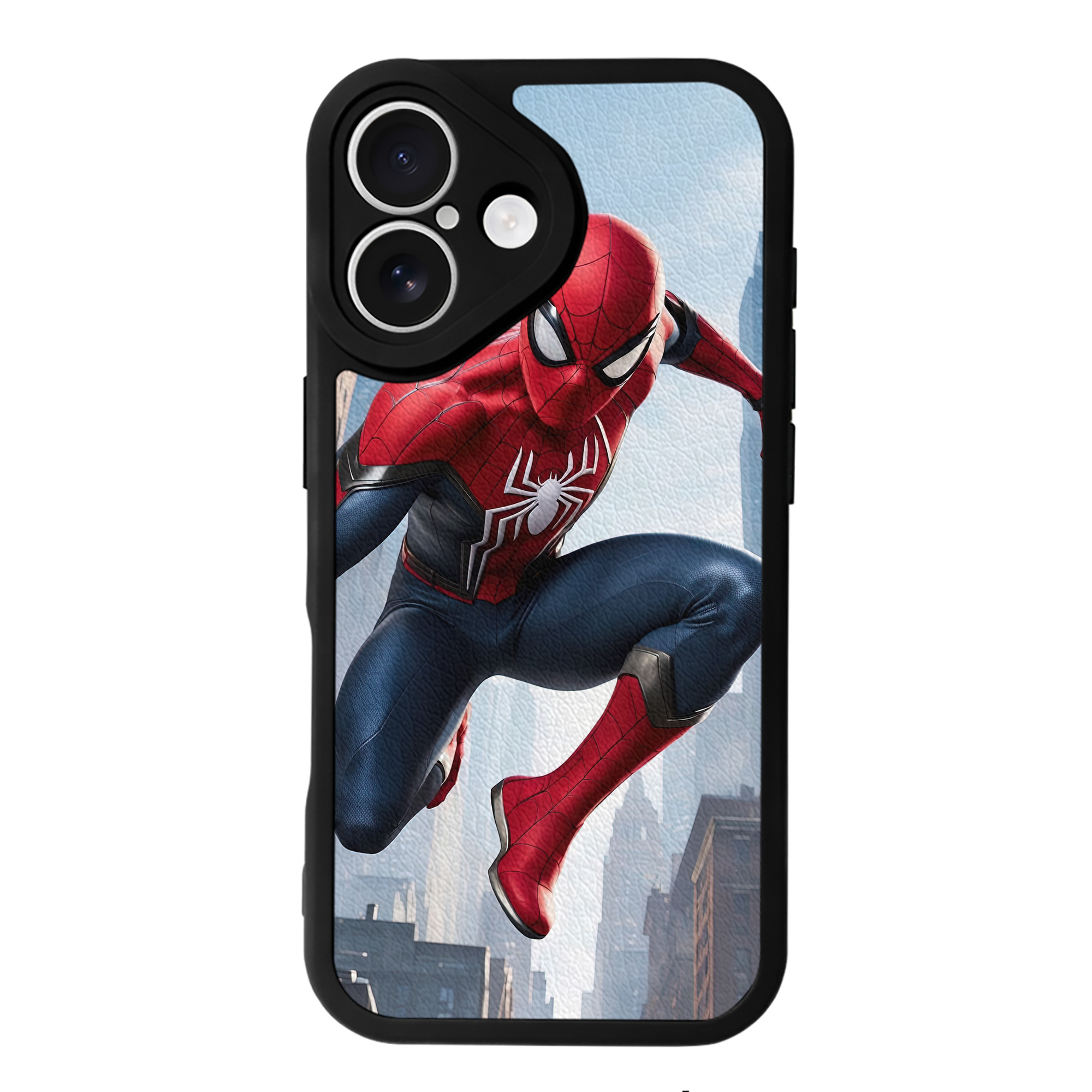 Spider Man スパイダーマン 【iPhone 16シリーズ対応】シリコンスマホケース（レザー調） 材質：シリコン